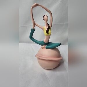 Yoga Figurine Statue Namaste Meditation Pose Girl Woman